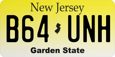 NJ license plate B64UNH