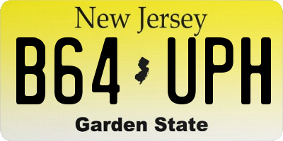 NJ license plate B64UPH