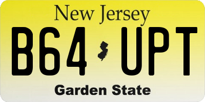NJ license plate B64UPT