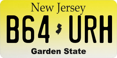 NJ license plate B64URH