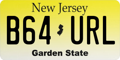 NJ license plate B64URL