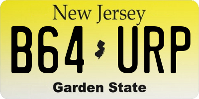 NJ license plate B64URP