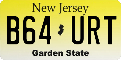 NJ license plate B64URT