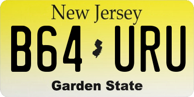 NJ license plate B64URU