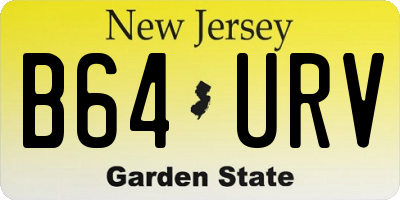 NJ license plate B64URV