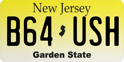 NJ license plate B64USH