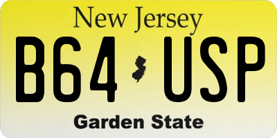 NJ license plate B64USP