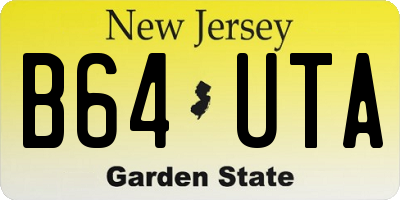 NJ license plate B64UTA