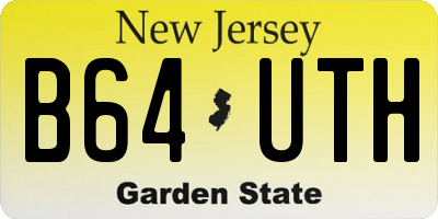 NJ license plate B64UTH
