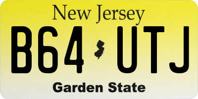 NJ license plate B64UTJ