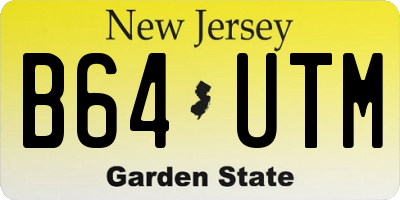 NJ license plate B64UTM