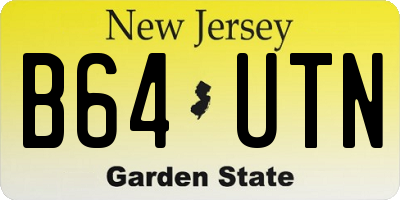 NJ license plate B64UTN