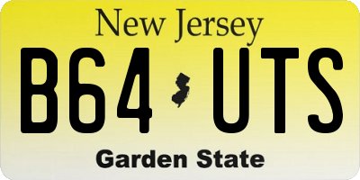 NJ license plate B64UTS