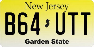 NJ license plate B64UTT