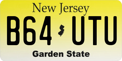NJ license plate B64UTU
