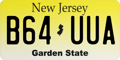 NJ license plate B64UUA