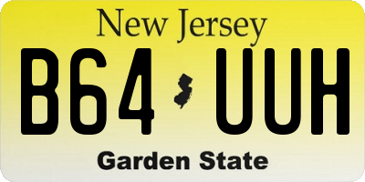NJ license plate B64UUH