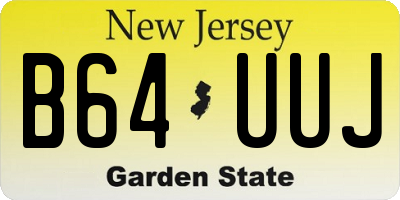 NJ license plate B64UUJ