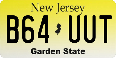 NJ license plate B64UUT