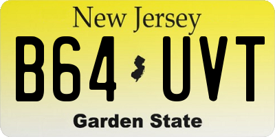 NJ license plate B64UVT