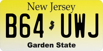 NJ license plate B64UWJ