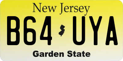 NJ license plate B64UYA
