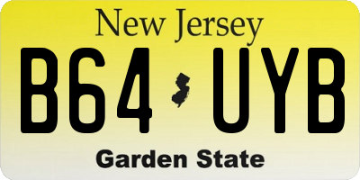 NJ license plate B64UYB