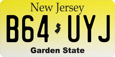 NJ license plate B64UYJ