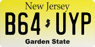 NJ license plate B64UYP