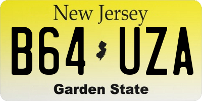 NJ license plate B64UZA