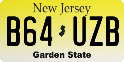 NJ license plate B64UZB