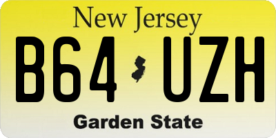 NJ license plate B64UZH