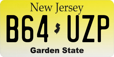 NJ license plate B64UZP