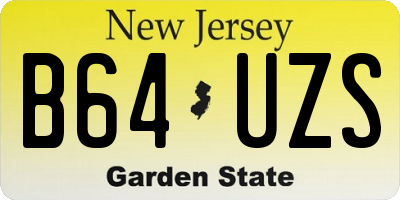 NJ license plate B64UZS