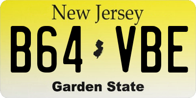 NJ license plate B64VBE