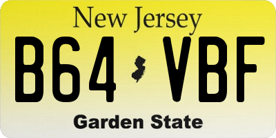 NJ license plate B64VBF