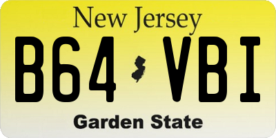 NJ license plate B64VBI