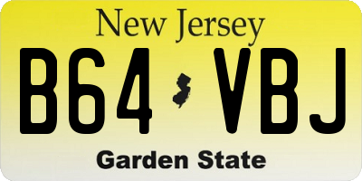 NJ license plate B64VBJ