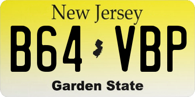 NJ license plate B64VBP