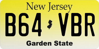 NJ license plate B64VBR
