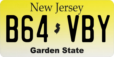 NJ license plate B64VBY
