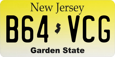 NJ license plate B64VCG