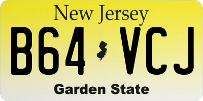 NJ license plate B64VCJ