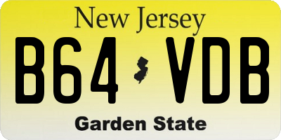 NJ license plate B64VDB