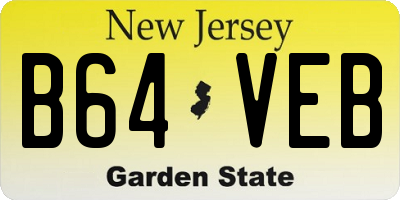 NJ license plate B64VEB