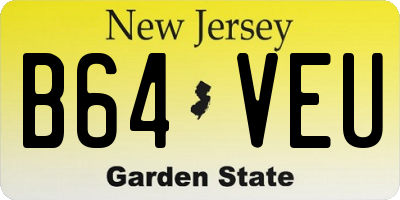 NJ license plate B64VEU