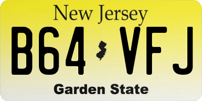 NJ license plate B64VFJ