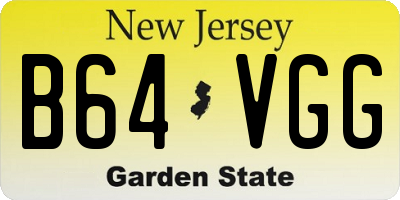 NJ license plate B64VGG