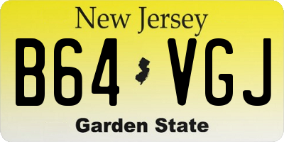 NJ license plate B64VGJ