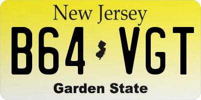 NJ license plate B64VGT